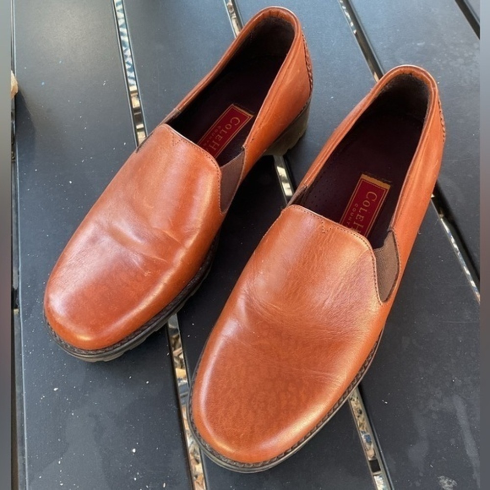 Cole Hawn NWOT Brown Leather Loafers Sz 7.5
